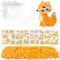 AUAUY Bügelperlen Set, Steckperlen mit Steckplatte, Bügelpapier, Pinzette, DIY Verzierungen, 3D-zusammengebauter Fuchs Kinder Geschenk Bastelideen, Kreativer Bastelspaß für Groß und Klein