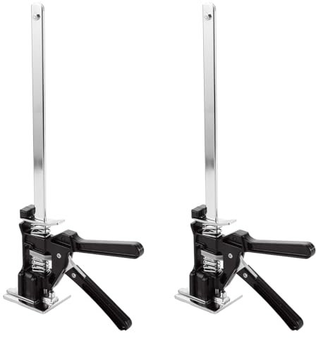 MUXHEL Set di 2 bracci da 38 cm, regolatore di altezza da 240 kg, altezza di sollevamento 25 cm, braccio sollevatore manuale con scala, strumento di sollevamento a mano, ponte sollevatore per