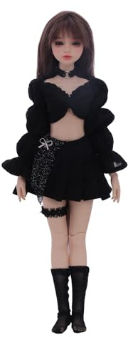 Oueneifs 1/6 BJD Puppe Überraschungsgeschenk Koreanischer Stil Glitzer Rock für Geburtstag Winziges süßes Harzspielzeug für 15+ Jahre alt