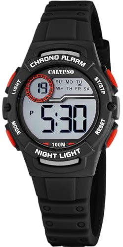 Calypso Montre pour Unisex K5852/6 Junior Collection Boîtier en Caoutchouc Multi Bracelet en Caoutchouc Noir