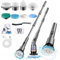 Cordless Electric Spin Scrubber, 3-Speed Adjustable Cleaning Brush with 8 Brush Heads, Perfect for Bathroom, Kitchen, Tile, Floor & Bathtub (Grey)