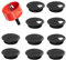Desk Grommet 60mm (2-3/8 inch) - 10 Pack Black Cable Grommet & Desk Hole Cover with Hole Saw for Cables, Cord Management for Office, TV, and Home Table