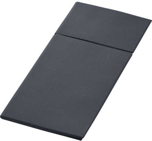 Duniletto Servietten Taschen schwarz 46 Stück 1er Pack