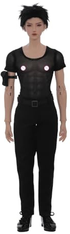 Oueneifs 1/4 Hamalbjd Bjd Puppe Muskel Männer Punk Biker Stil 8er-Pack Bauchmuskeln lange Beine Harz Spielzeug für 15+ Jahre alt