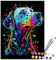 Exerz Kit de pintura por números, lienzo de 30 x 40 cm con pigmento acrílico, pinceles y accesorios (perro)