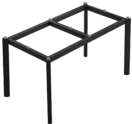 Pieds de table en métal, cadre de bureau moderne, avec ventouses, pieds de table à manger industriels robustes, base de bureau pour marbre, verre, plateau en bois, pieds de meubles noirs pour la mais