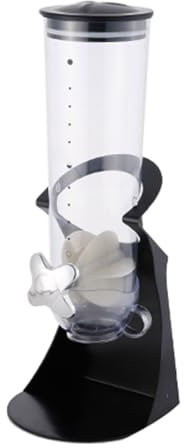 BLHKBAIKBN Dry Food Dispenser Countertop, Single Cereal Dispenser 1.5L Hermetic Snack Dispenser with Cup as a, Nuts, Rice, Granola, Cereal Dispenser & More