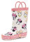 Disney Stivali Wellington per ragazze Minnie Mouse | Stivali di gomma per bambini con stampa integrale del personaggio di Minnie e Daisy in beige e rosa | Stivali di gomma facili da indossare