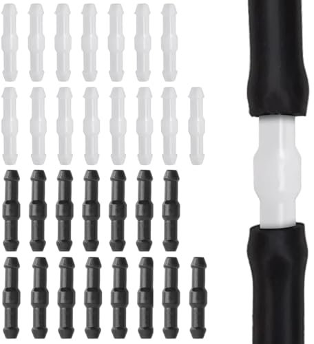 UENXRXE 30 Pièces Connecteurs De Tuyau De Voiture,4Mm Tuyau De Système De Lave-Glace,Tuyau De Lave-Glace Universel,Adaptateur De Tuyau D'Eau Anti-Éclaboussures,Raccord Tuyau Lave Glace(Noir/Blanc)