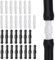 UENXRXE 30 Pièces Connecteurs De Tuyau De Voiture,4Mm Tuyau De Système De Lave-Glace,Tuyau De Lave-Glace Universel,Adaptateur De Tuyau D'Eau Anti-Éclaboussures,Raccord Tuyau Lave Glace(Noir/Blanc)
