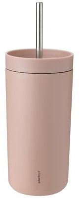 Stelton To Go Sip Thermobecher mit Strohhalm, 0,4 l, vakuumisoliert, langlebig - 400ml, Heather