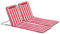 Outsunny Set 2 Sdraio da Spiaggia con Schienale Regolabile su 5 Livelli, Poggiatesta e Borsa da Viaggio, Lettini Spiaggia Pieghevoli in Acciaio e PE, 124x53x35-45 cm, Rosso e Bianco