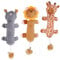TOYANDONA 3pcs Cat Molar Plush Bite Resistant Teething Doll for Cats Includes Lion Giraffe and Leopard Promotes Health and Engaging Playtime