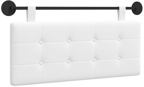 vidaXL Hängendes Kopfteil Stoff, Moderner, rechteckiger Polster-Kopfteil, Wandmontage, anpassbare Schlafzimmer-Deko, platzsparende Möbel Ideen