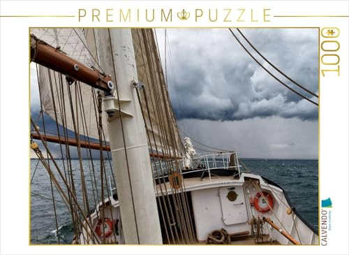 Puzzle · holländischer Großsegler Gulden Leeuw nimmt Kurs auf Warnemünde | Hanse Sail 2013 · 1000 Teile · Lege-Größe 64 × 48 cm · CALVENDO Puzzle