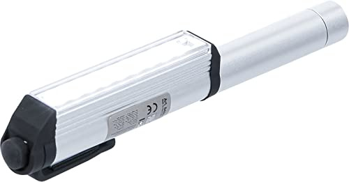 BGS 8493 | Aluminium-LED-Stift | 9 LEDs | Halteclip | Länge 158 mm | Magnet im schwenkbaren Clip | Batterien 3 x 1,5 V AAA