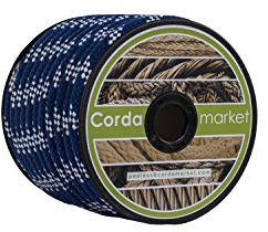 Cordamarket cord. skota nylon 10 mm platinium line azul/blanco 25 mts
