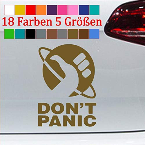 generisch Don´t Panic Sticker Autoaufkleber Save The World Friday for Future Greta 91-Gold 12x8,5cm