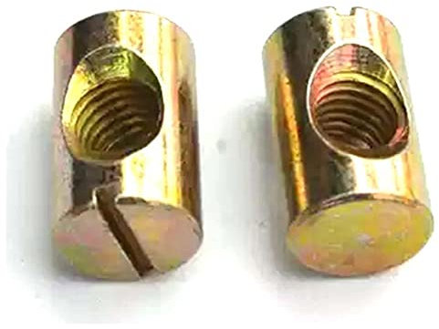 10 stücke M5 Barrel Bolzen Kreuz Dübel Schlitz Möbel Nuss Armaturen für Betten Krippe Stühle Horizontal Loch Nusshammer eingebettet
