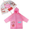Peppa Pig Paraguas Transparente Infantil y Chubasquero Pack Paraguas Infantil Burbuja y Chubasquero Niña Impermeable con Capucha | Paraguas Transparente e Impermeable para Vuelta al Cole