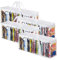 Stock Your Home DVD Storage Bags (Set of 4) Media Organizer Bag for DVDs, CDs, Blu Ray Disc, Movie Cases, VHS Box, Video Game Disks, Clear Plastic Holders with Carrying Handles and Zipper - White
