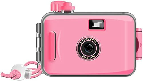 Disposable Camera Single Use Film Camera/Reusable 35mm Film Camera,One time Imaging,5m Waterproof,Retro Style Film Camera Multipack(Size:Basic,Color:Pink.)