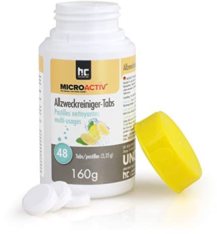 3 x 160 g Microactiv® Allzweckreiniger Tabs platzsparend, wenig Verpackung, sehr ergiebig, geeignet für den gesamten Haushalt
