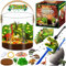 CGBOOM - Set di giocattoli per dinosauri fai da te per ragazzi dai 3 ai 4 5 6 7 8 9 10, kit terrario con dinosauri illuminati e kit per scavare uova di Dino,