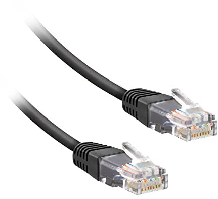 Ekon cavo da rete, cavo LAN, categoria 5, 15 m, connettori RJ45, ethernet, per PC, telefono fisso, laptop, modem, MacBook