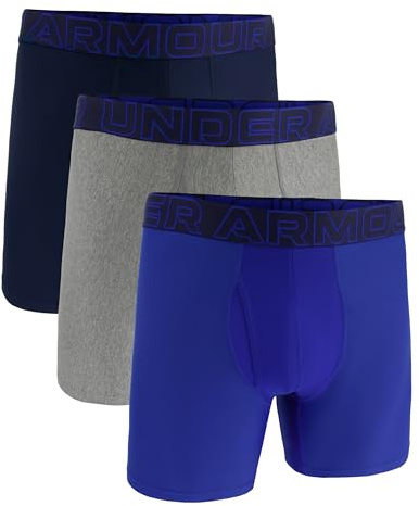 Under Armour Men's Performance Tech 6 3 Pack Solid Boxer Briefs