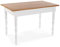 Versa Klett Mesa de Comedor para Cocina, Terraza, Jardín o Comedor, Medidas (Al x L x An) 80 x 70 x 120 cm, Madera, Color Marrón y Blanco