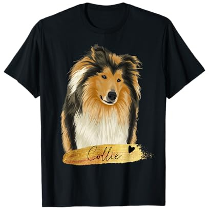 Collie Langhaar, Dark Sable Collie Süßer Hund T-Shirt T-Shirt