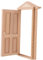 Toyvian Möbel Miniatur-Puppenhaustür Puppenhausfenster Mini-Holzfenster Miniaturtür aus Holz Minitür Mini- -Miniaturtür Puppentür Türen und Fenster Modell Kleines Haushalt