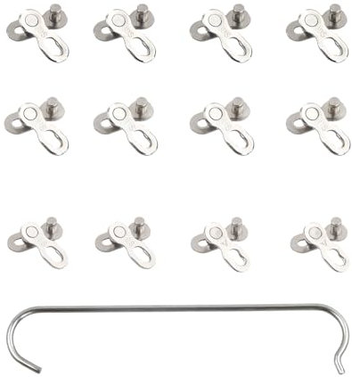 10 Pairs Bicycle Chain Link Chain Lock Bicycle Chain Missing Link Bicycle Chain Lock Link for 6-7-8 9 10 Speed Chain for Road Bike Mountain Bike Silver