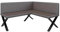 FURNISTAR Eckbank Akiko Metal X - Eckbankgruppe für Ihrem Esszimmer, Küche modern, Sitzecke, Essecke. Perfekt für Küche, Büro und Rezeption. Solide und Starke Verarbeitung. (168x142-Rechts-Soft30)