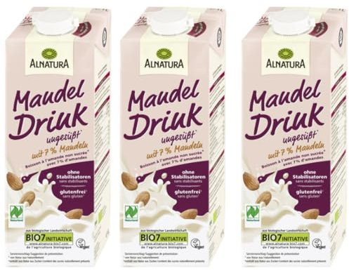 Alnatura Naturland Mandel Drink ungesüßt 1L 1000 milliliter x 6 Stück