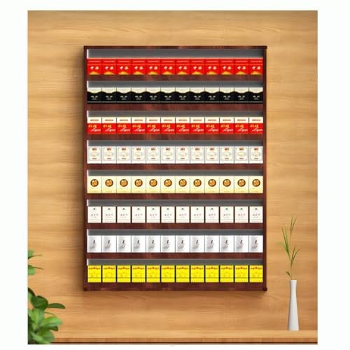 Zfmnoyev Vitrine Murale de Cigarette, boîte à Cigarettes en Alliage d'aluminium, présentoir de Magasin, Facile à Installer, pour supermarché de dépanneur (Couleur : Clair, Taille : 70x3x50cm)