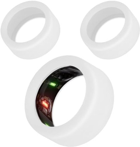 2st Silikon Ring Hülle Kompatibel mit Oura Ring Gen 3, Rund Ring Schutz Elastisch Ringschutz Smart Ring Schutzhülle Zubehör für Oura Ring Workout (Transparent, M für 11/12/13)