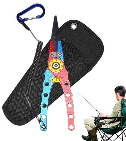 Nuytghr Aluminum Alloy Fishing Pliers | Resistant Fishing Pliers | Aluminum Fishing Pliers, Aluminum Fishing Pliers, Anodized Aluminum Fishing Pliers, Fishing Cutter Pliers, Portable Fishing pl