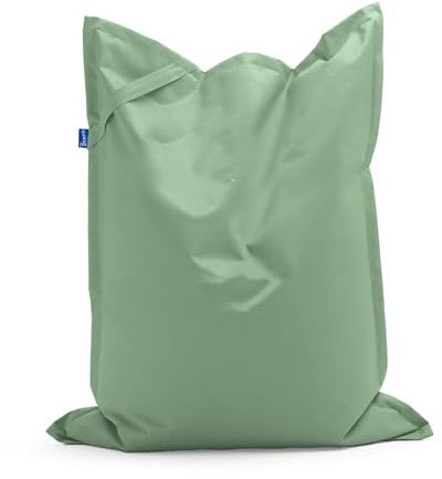 Bruni Kinder-Sitzsack Caree Kids in Minzgrün – rechteckiger Indoor- und Outdoor-Sitzsack für Kinder mit 140x100 cm und Innenhülle, Bean Bag aus Deutschland