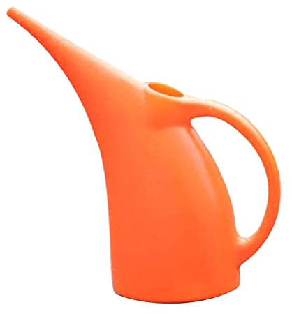 Annaffiatoio robusto ed ecologico, per interni ed esterni, 2 l, 3 l, arancione, verde, per casa dei bambini, bonsai, piante grasse, giardino, becco lungo in metallo, 3 l, arancione