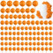 Morcheiong 114 Pcs Cake Balls Decorations Balloon Cake Topper Cake Insert Topper Foam Cake Topper Balls Cake Picks for Cake Decorations Birthday Party Wedding Anniversary (Orange)