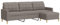 vidaXL Sofa 3-Sitzer, Couch mit Fußhocker Metallgestell, Polstersofa Stoffsofa für Wohnzimmer, Loungesofa Sitzmöbel, Modern, Taupe Stoff