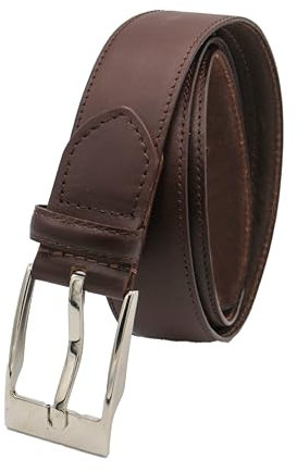 Zerimar Ledergürtel – Gürtel mit Reißverschluss innen zur Diebstahlsicherung – 39 mm Breite – Diebstahlsicherung – Ledergürtel – Farbe Braun – Größe 110