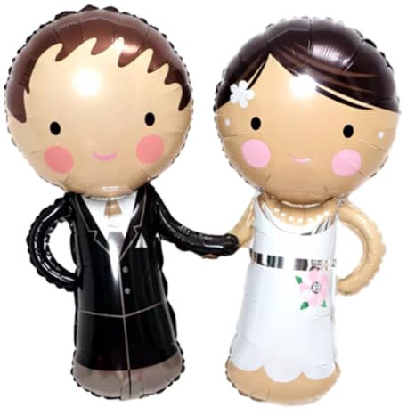 Brautpaar Luftballons Hochzeit Deko, Mr und Mrs Deko Luftballons, Just Married Folienballon, Ballons Hochzeit Braut und Bräutigam, für Standesamt, Valentinstag, Hochzeitstag Party Dekoration