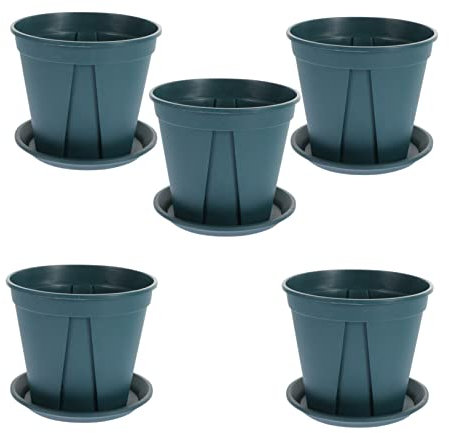 POPETPOP 5 Ensembles Pots de Gallon de contrôle des Racines Grandes jardinières extérieures Rester Pot de Fleur Interieur Jardiniere Plastique Etagere Plantes Exterieur jardinieres Créatif