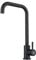 MILOT Kitchen Sink Taps Mixer | 360°Swivel Single Handle Low Arc Kitchen Tap | Mixer Tap Kitchen Sink with 35.5 cm Spout Height | Screw-Free Installation Stainless Steel Black Kitchen Tap