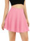 Damen Casual A Linie Hoch Taille Mini Rock Elegante Pull On Elastische Skater Kurz Röcke(XS, Rosa)