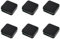 6PCS Square Metal Empty Tins,Metal Empty Hinged Tins Containers For Home Storage Organizer,Tin Boxes with Lids,7cm*7cm*2.3cm,Black