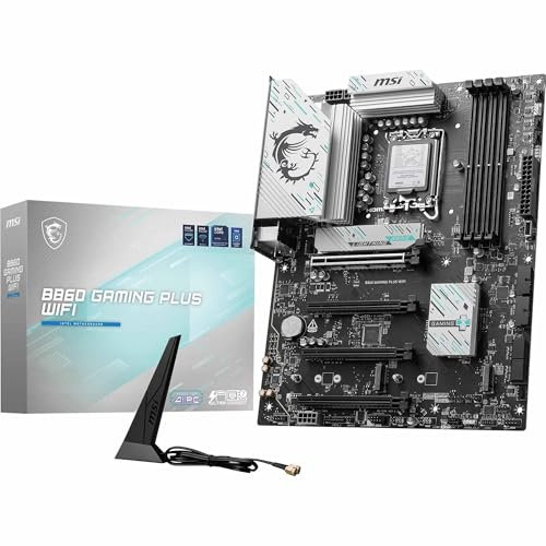 MSI Carte mère WiFi B860 Gaming Plus, ATX - Prend en charge les processeurs Intel Core Ultra (Series 2), LGA 1851 - DDR5 Memory Boost 8800+ MT/s (OC), PCIe 5.0 x16 x16, M.2 Gen5, Intel Killer 5G LAN